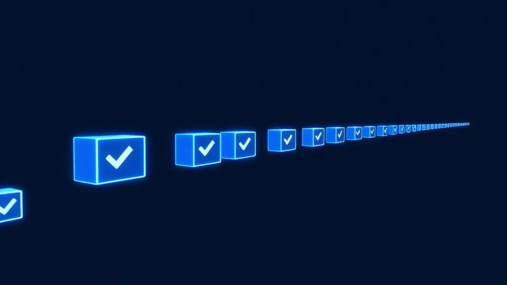 Building a governance audit trail Chain of verified transaction blocks forming an immutable governance audit trail