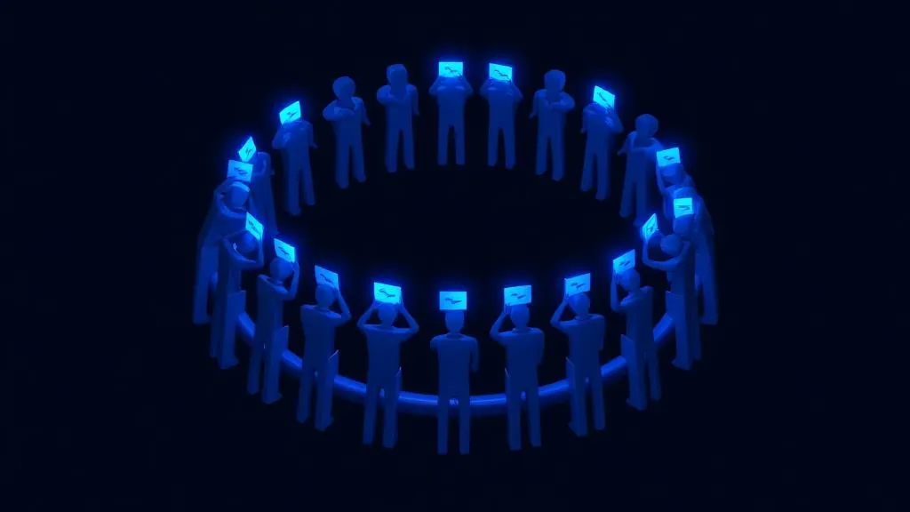 Fixing low DAO voter turnout Community of token holders casting votes around a governance ring